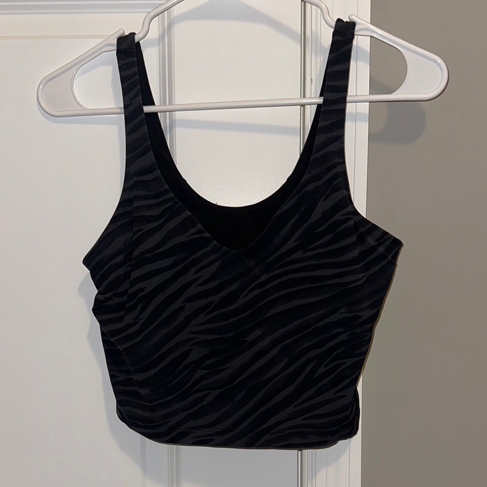 lululemon athletica Black Zebra-Print Tank Top
